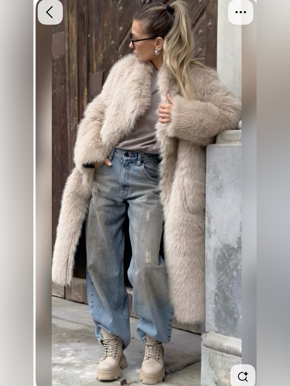 ZARA ~ Reversible Double Faced Faux Fur Coat - Picture 15 of 15